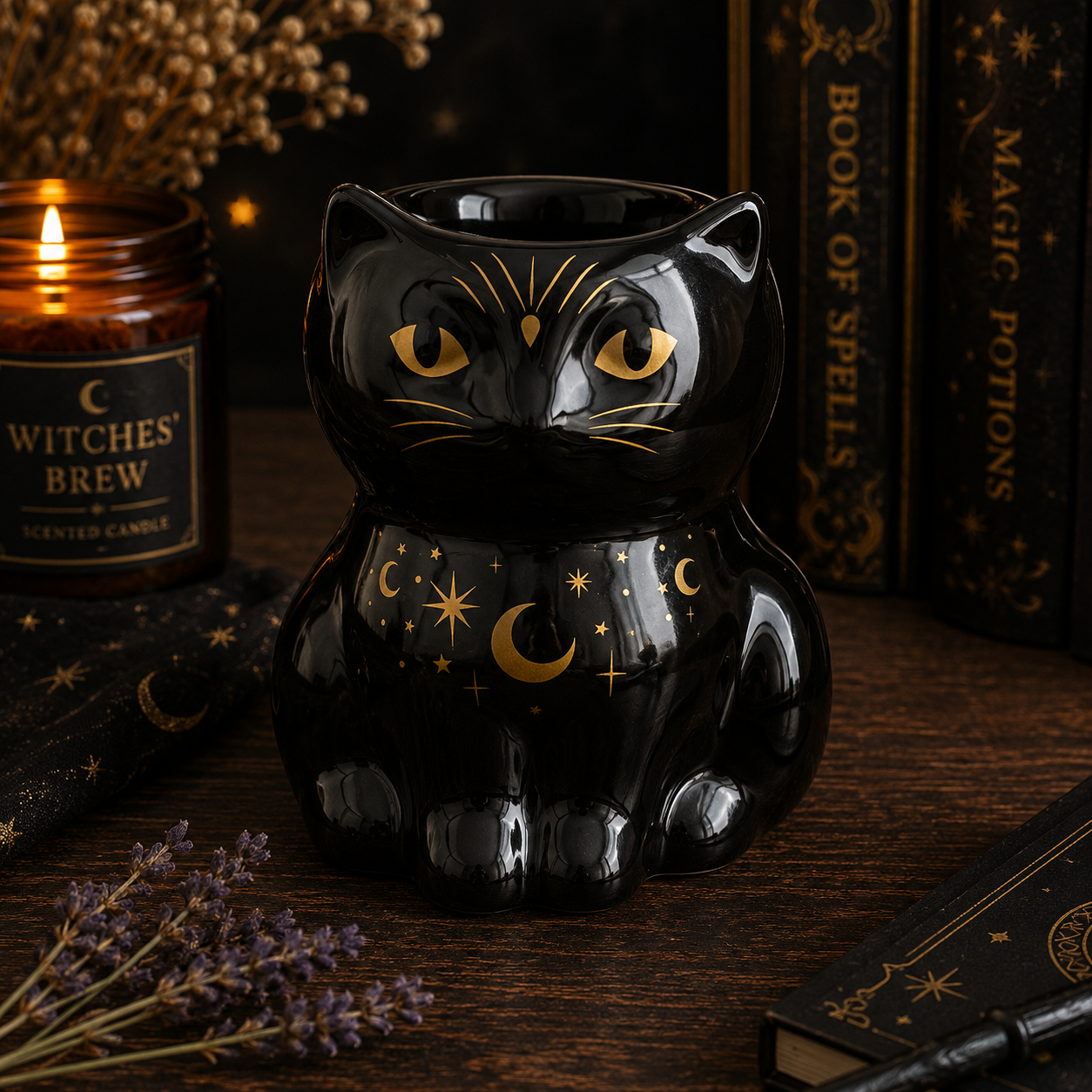🐈⬛ Schwarze Katzen-Duftlampe