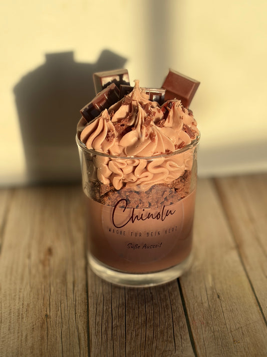 Süße Auszeit 🤎 | Dessertkerze mit Schokoladenduft
