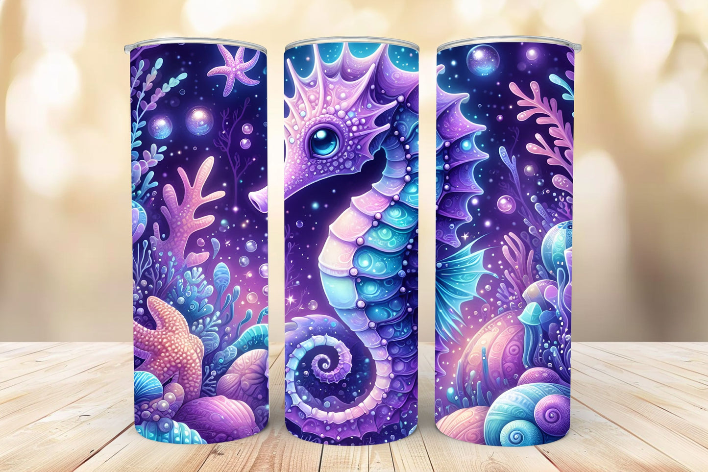 🌊 Seepferdchenzauber – Tumbler