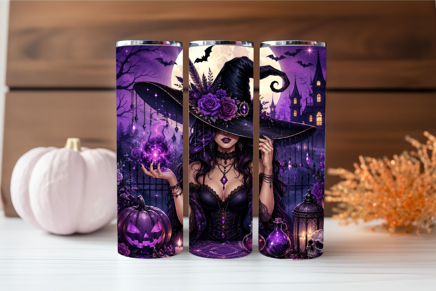 🔮 Purple Moon Witch – 20 oz Tumbler