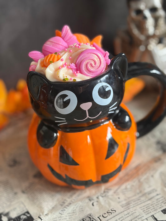 Halloween Candy Cat – Tassenkerze