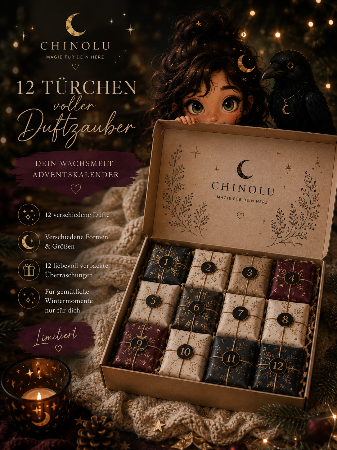 12 Türchen voller Duftzauber – Wachsmelt Adventskalender