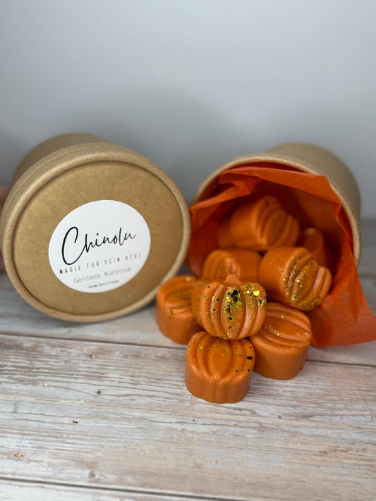 Goldene Kürbisse - Duftmelts Vanille,Zimt & Orange
