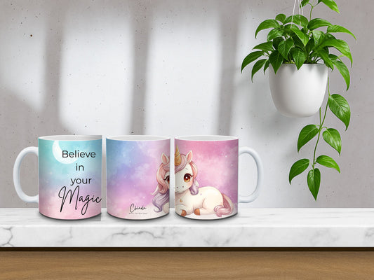 Einhorn-Tasse – Believe in your Magic