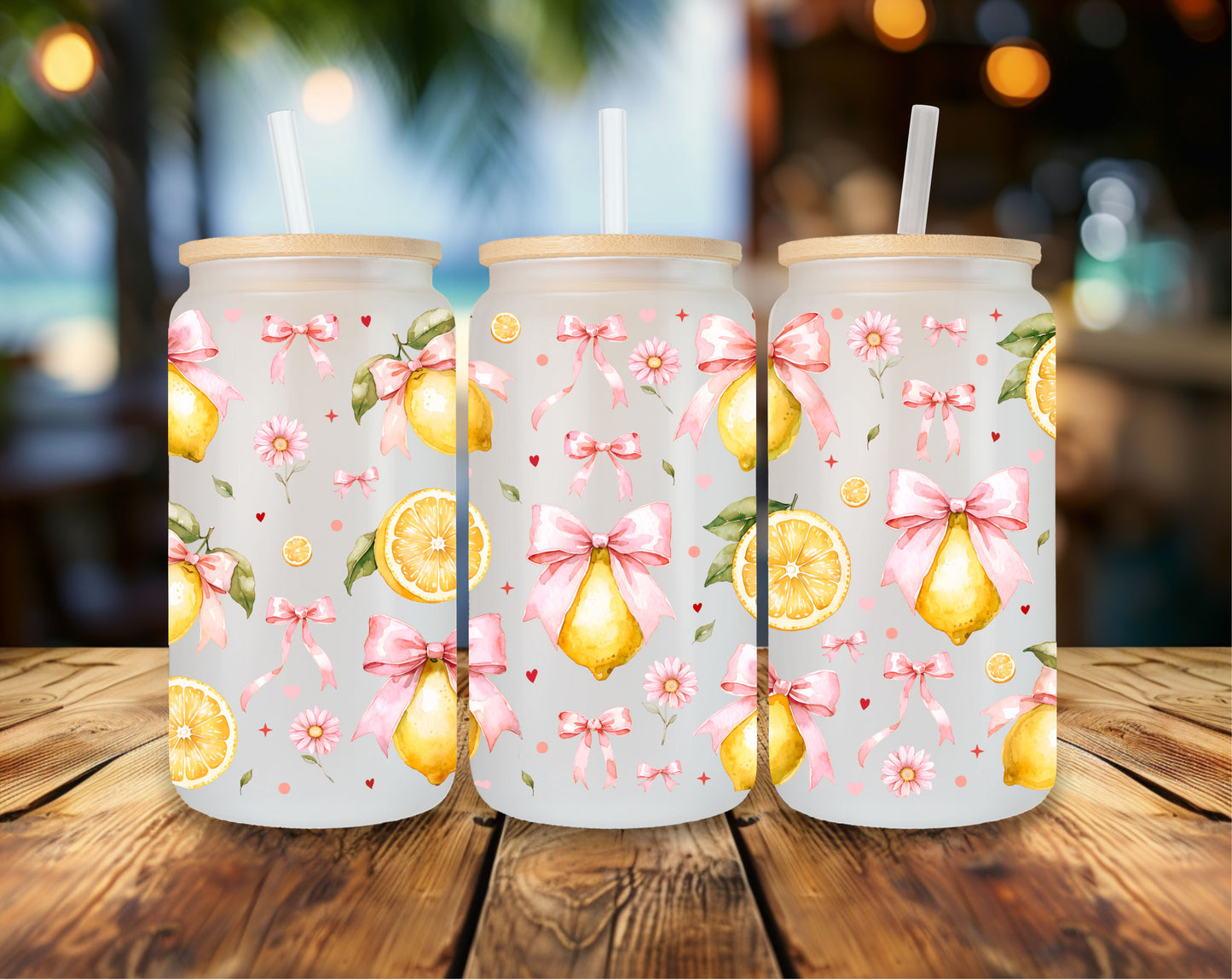 🍋 Pink Lemon Love Glas