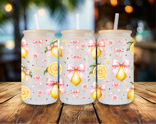🍋 Pink Lemon Love Glas