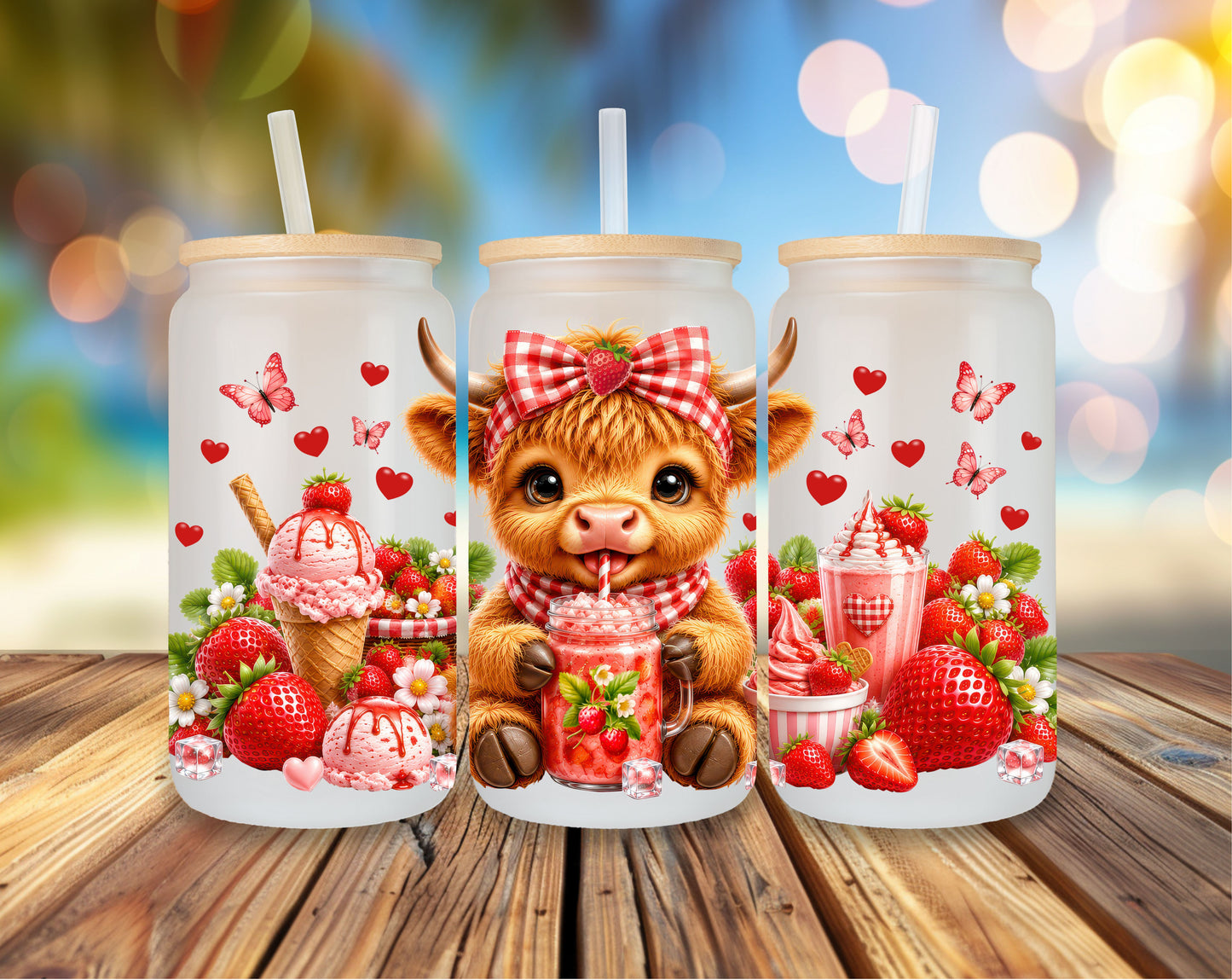 🍓 Erdbeerliebe Highland Glas