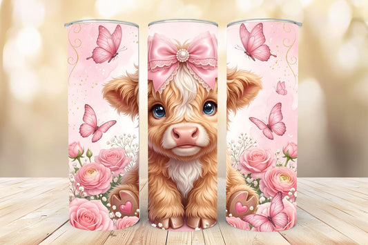 🩷 Highland Herzchen – Tumbler